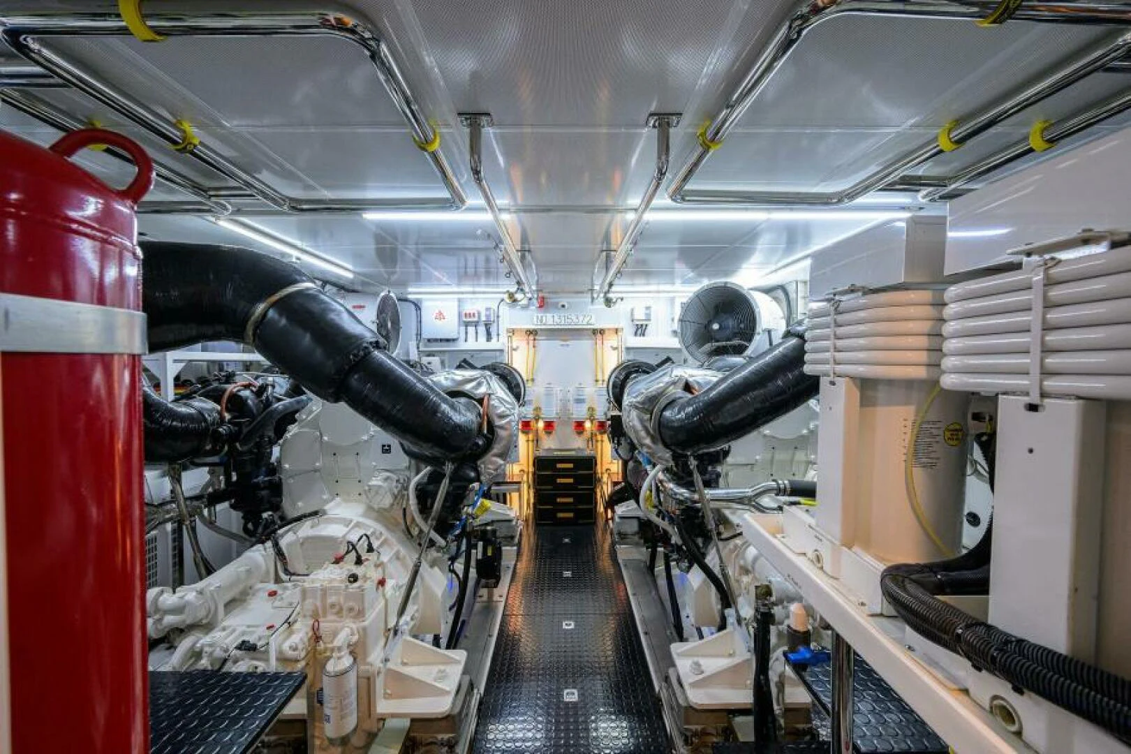 a large factory machinery aboard JOURNEY Yacht for Sale