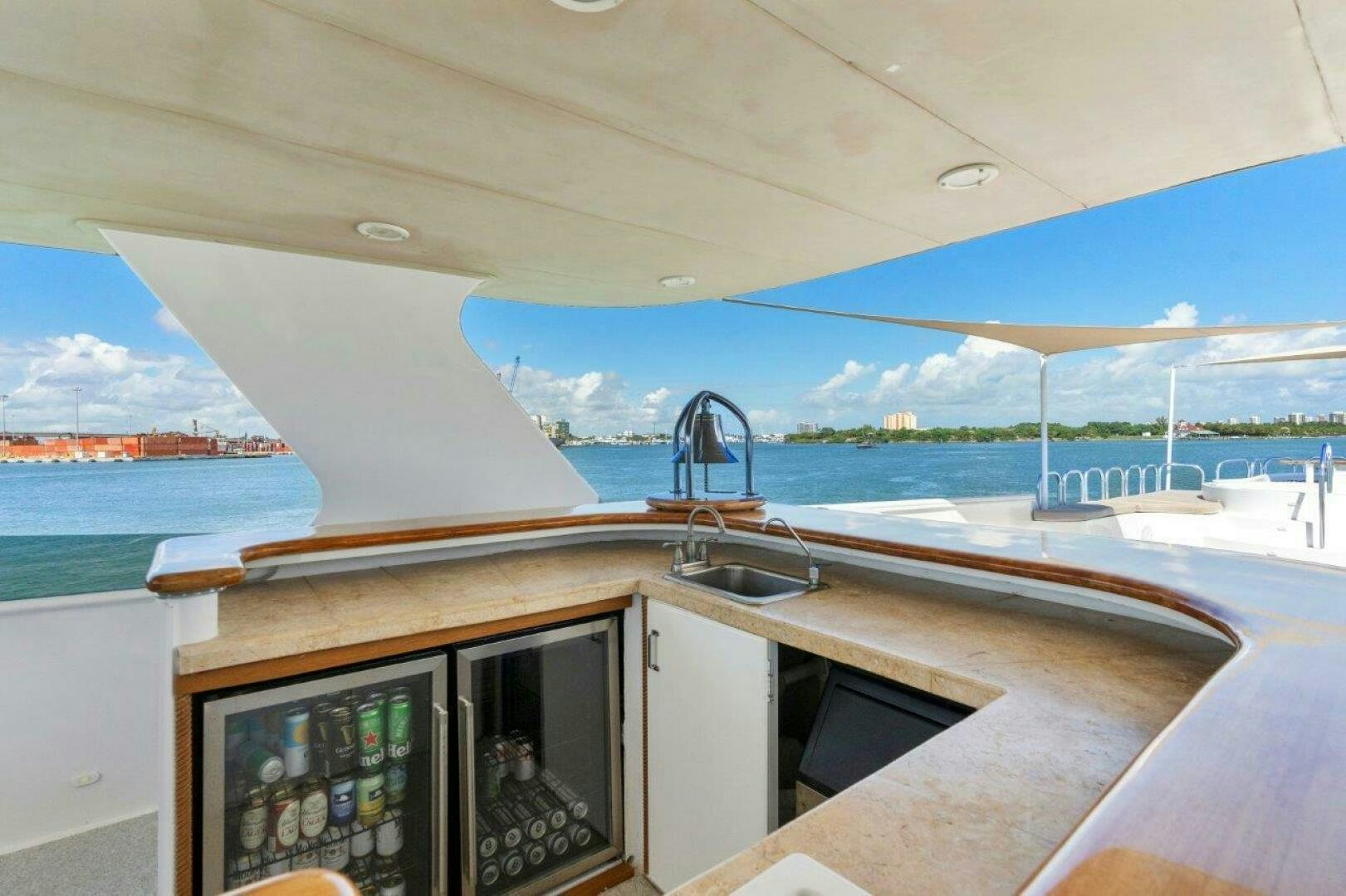 a boat on the water aboard ENVISION Yacht for Sale
