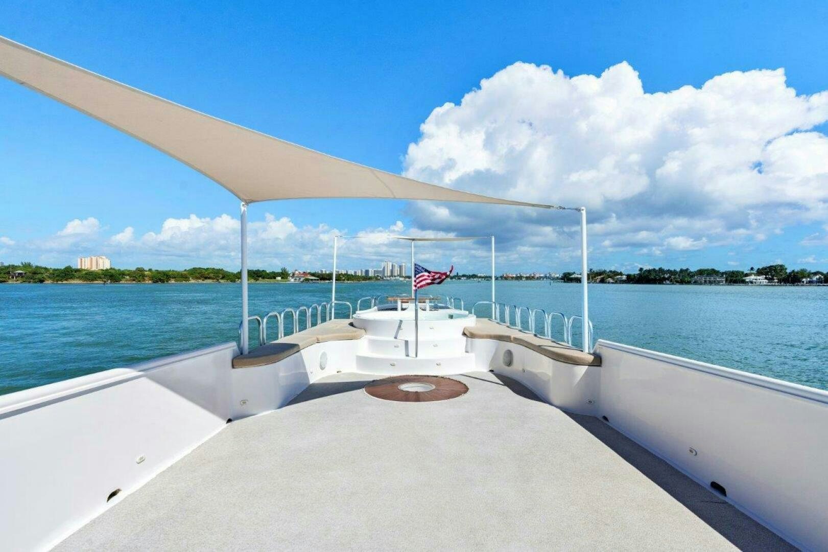 a boat on the water aboard ENVISION Yacht for Sale