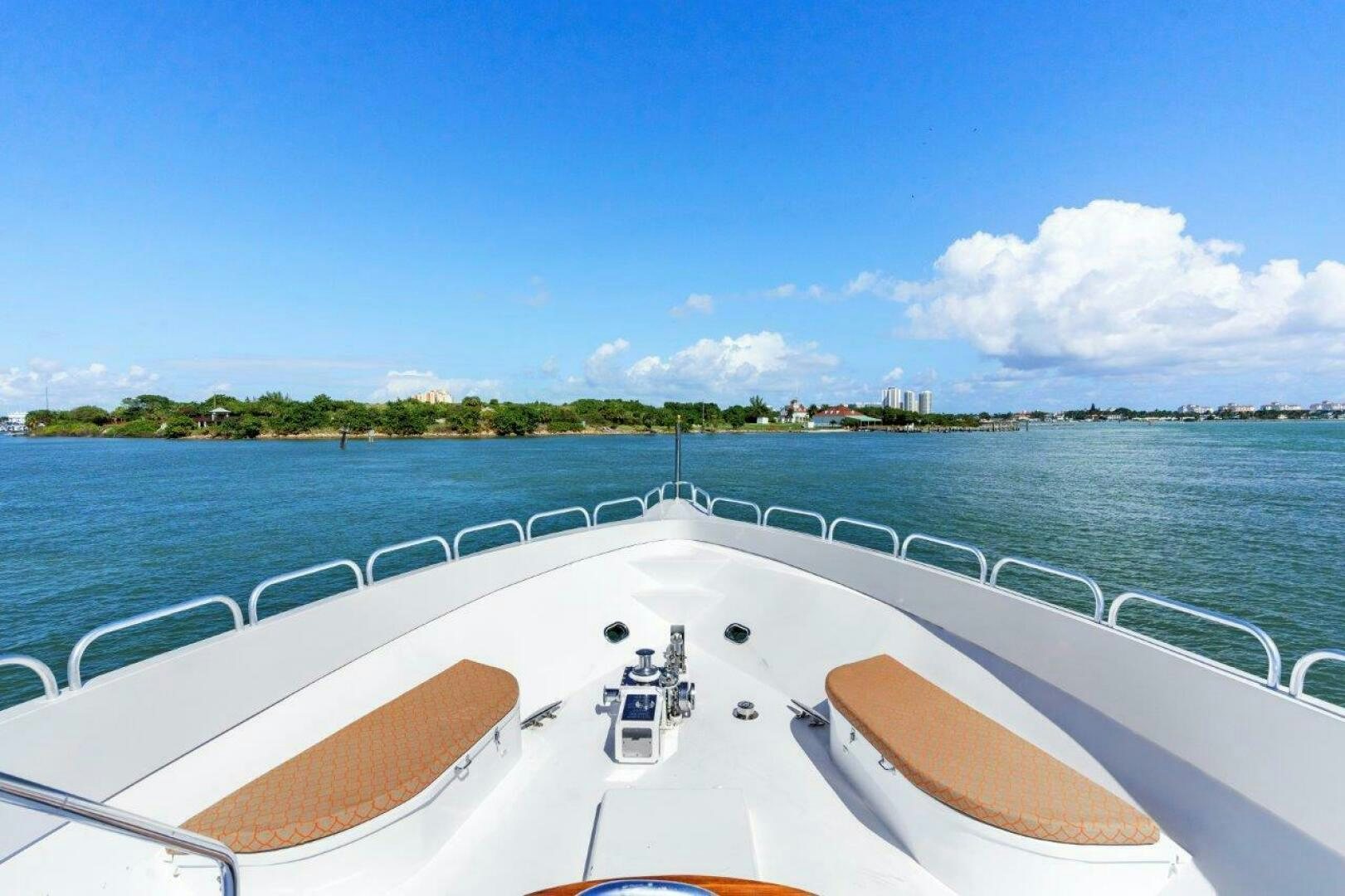 a boat on the water aboard ENVISION Yacht for Sale