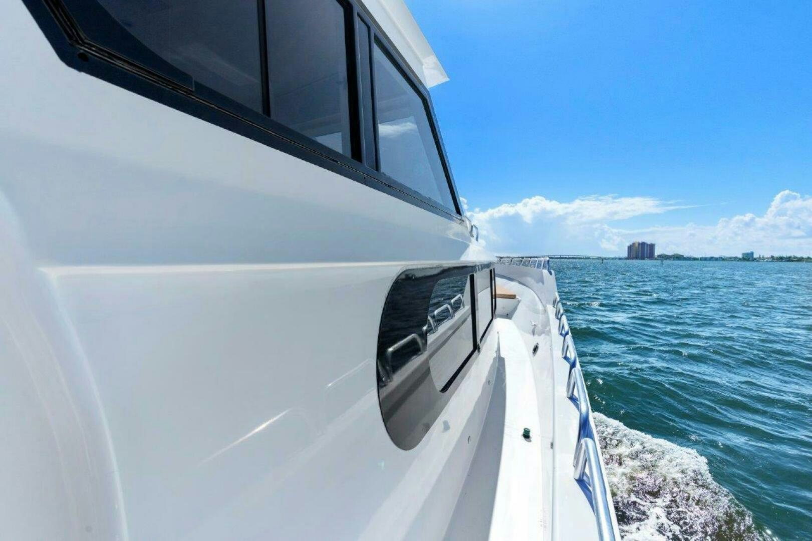 a boat on the water aboard ENVISION Yacht for Sale