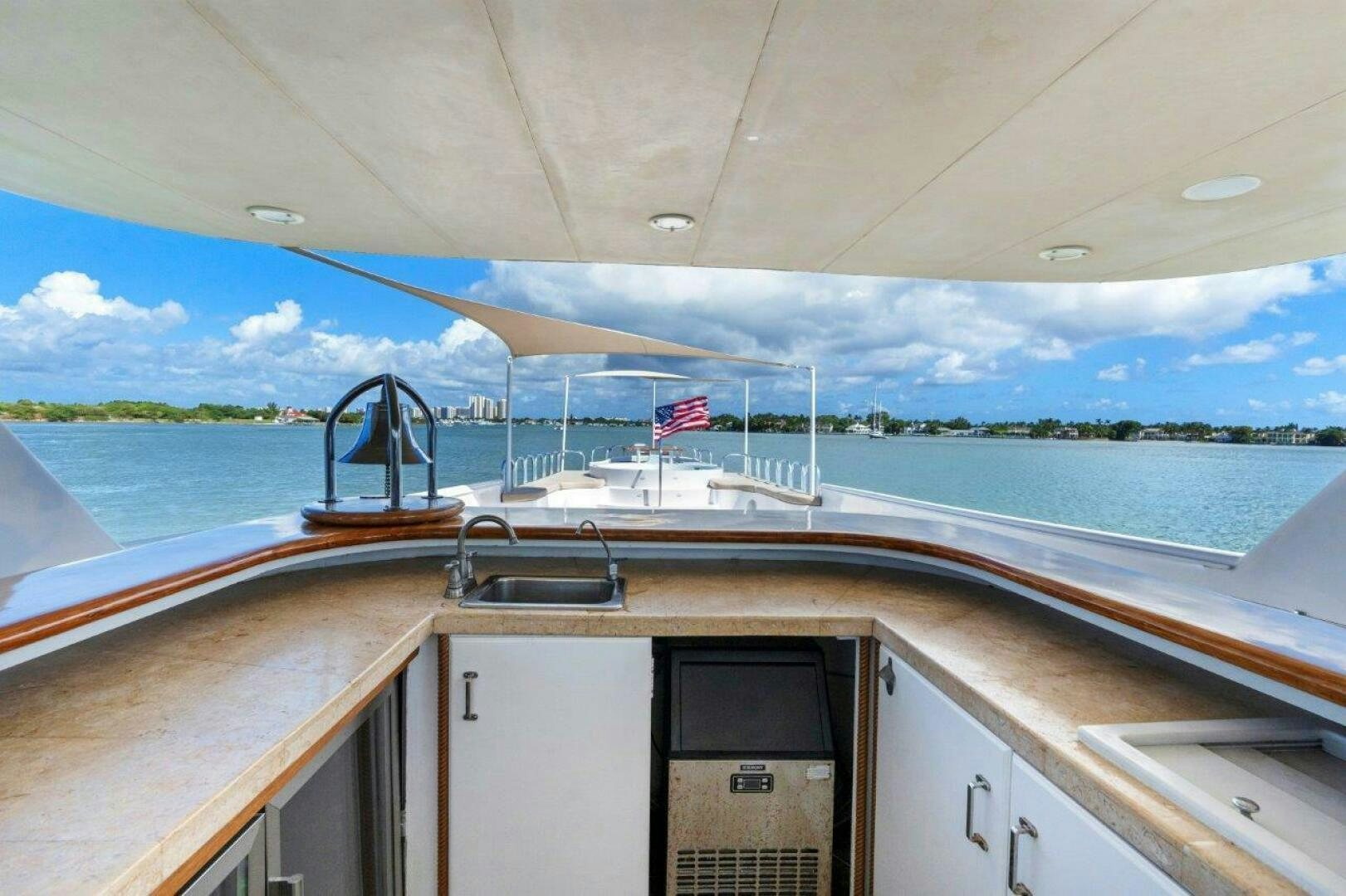 a boat on the water aboard ENVISION Yacht for Sale