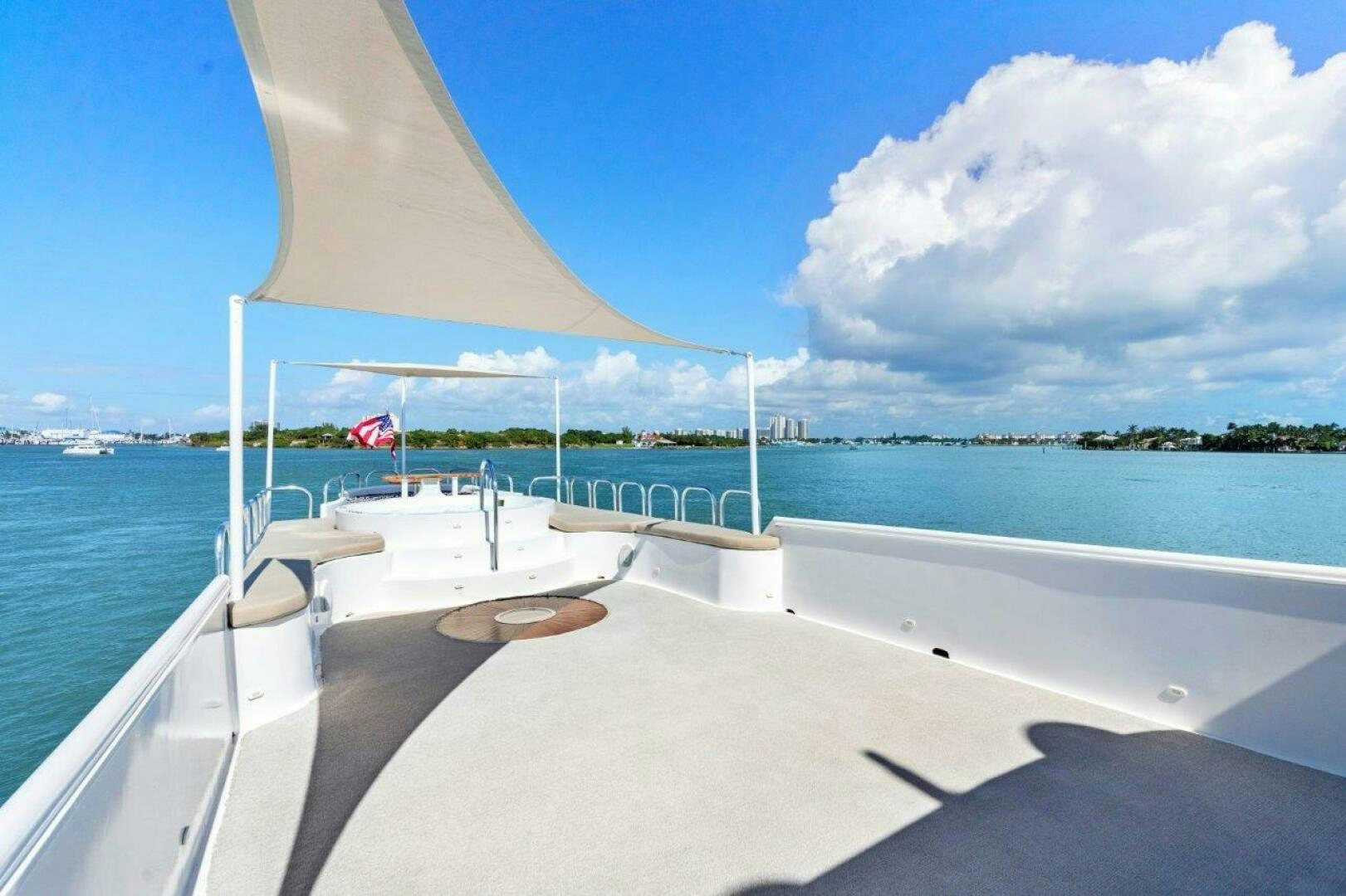 a boat on the water aboard ENVISION Yacht for Sale