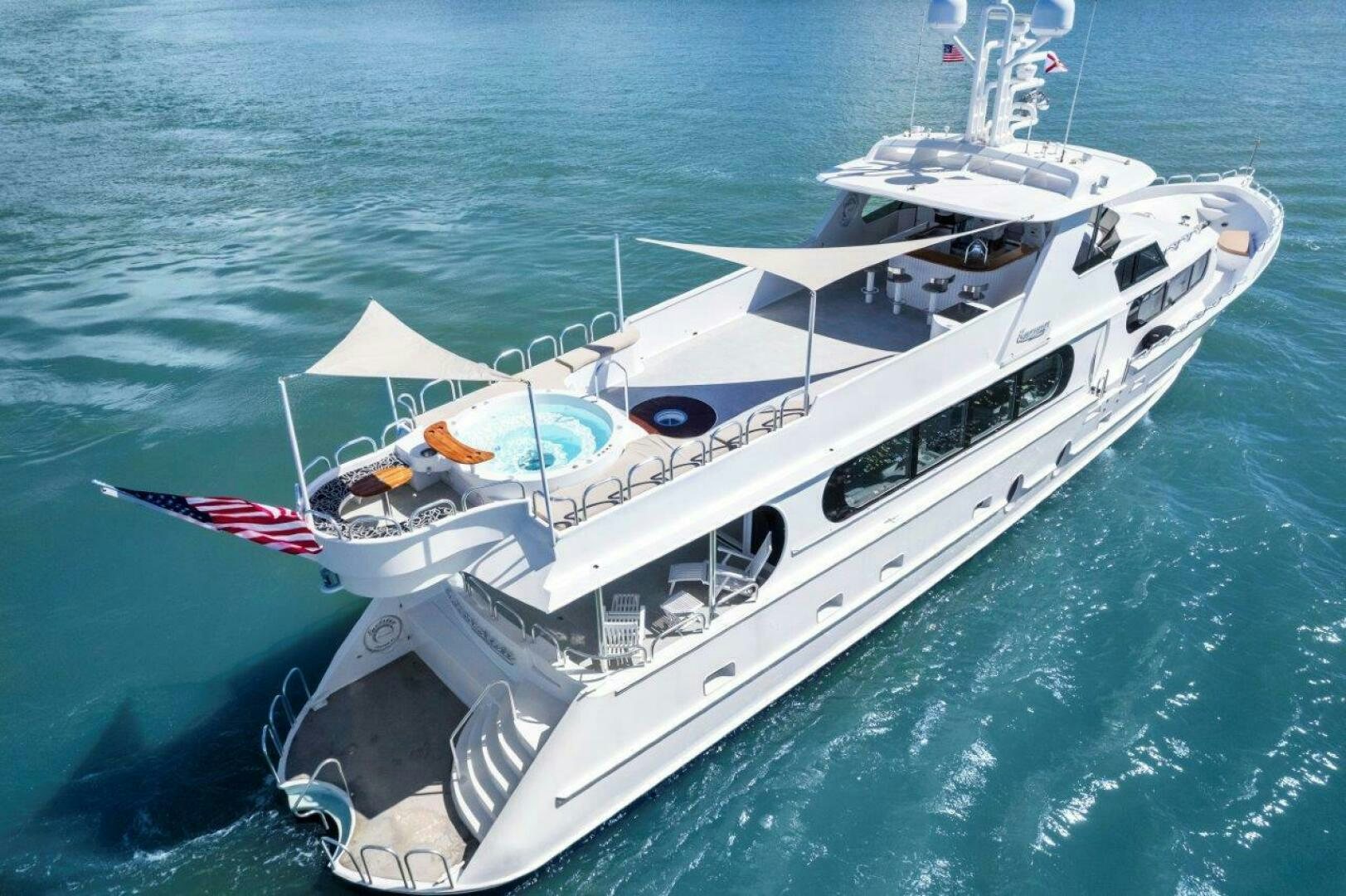 a boat in the water aboard ENVISION Yacht for Sale