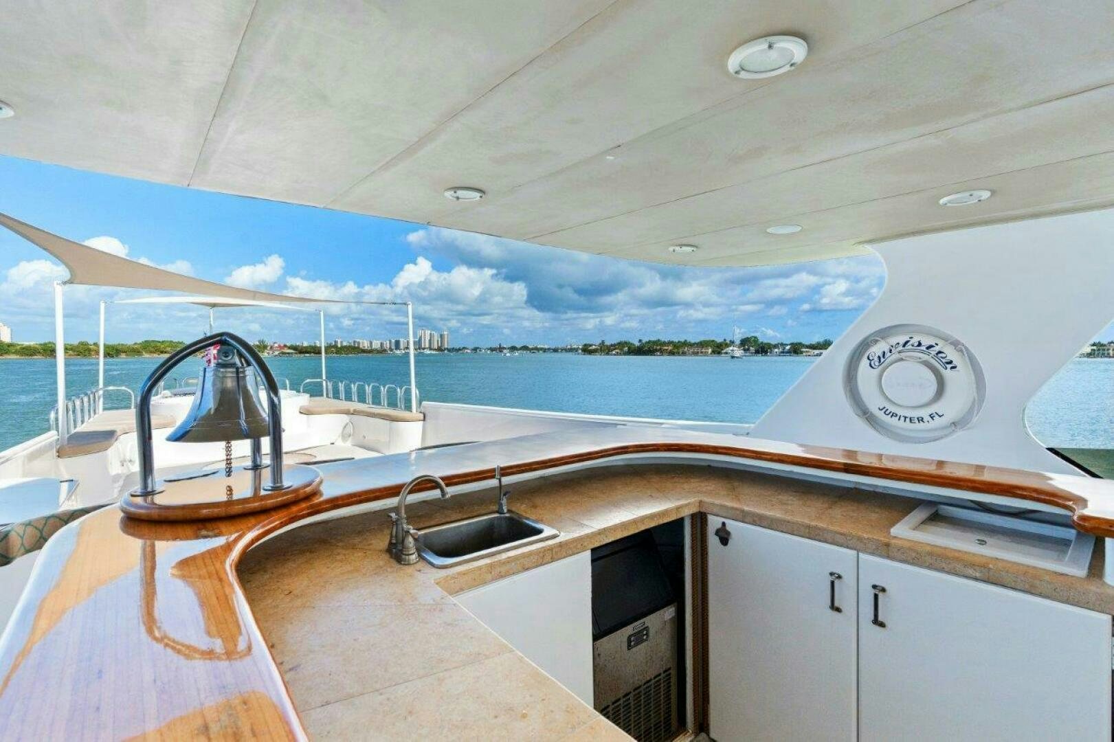 a boat on the water aboard ENVISION Yacht for Sale