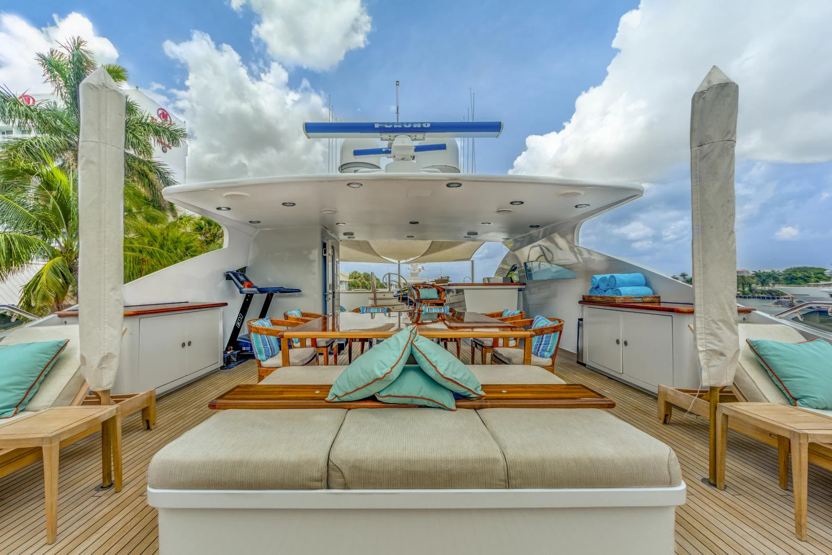 a boat on a deck aboard ASPEN ALTERNATIVE Yacht for Charter