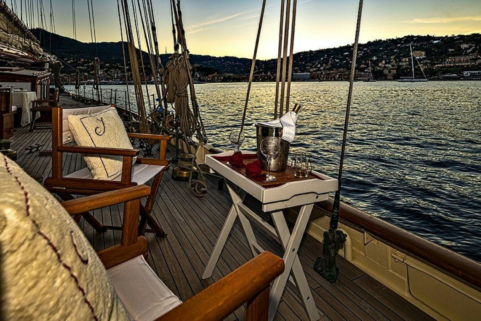 a boat on the water aboard INVADER Yacht for Charter