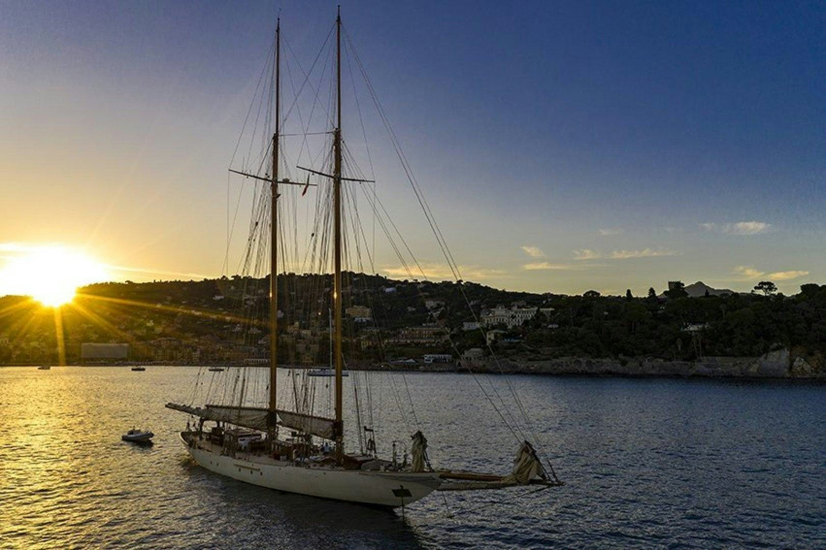 a sailboat on the water aboard INVADER Yacht for Sale