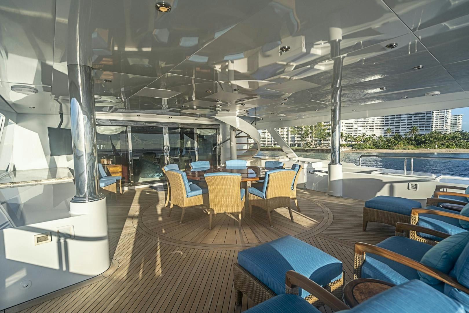 a boat on the water aboard MISS CHRISTINE Yacht for Charter