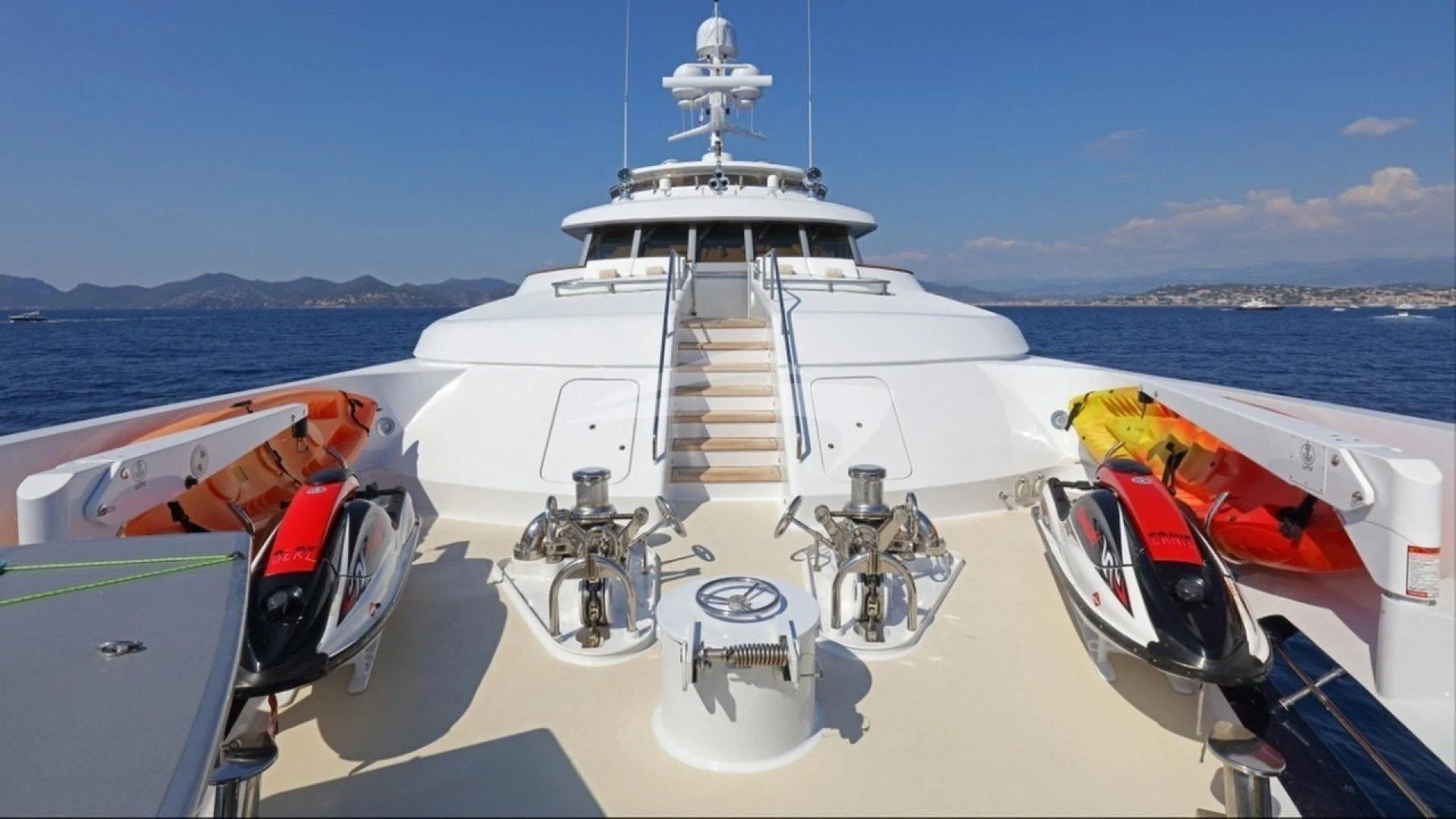 a boat on the water aboard HELIOS 2 Yacht for Charter