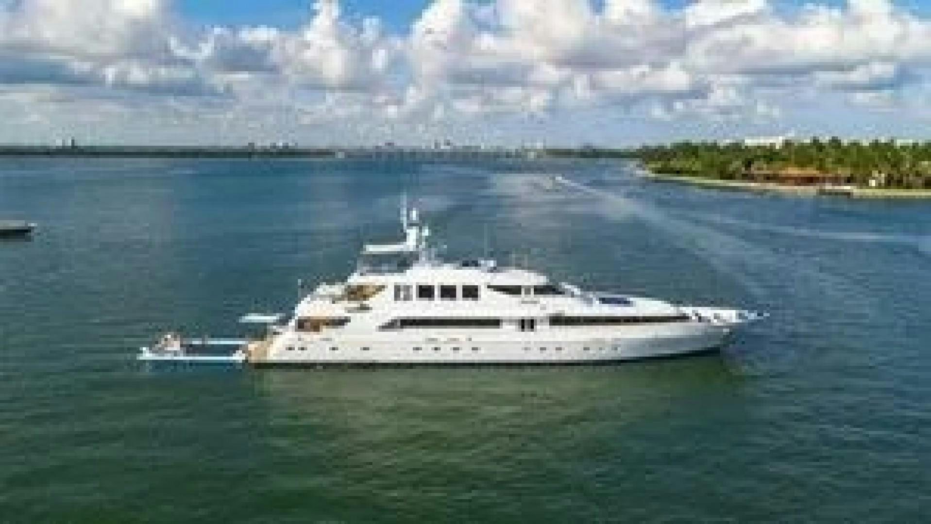 a white yacht in the water aboard SURINA Yacht for Charter