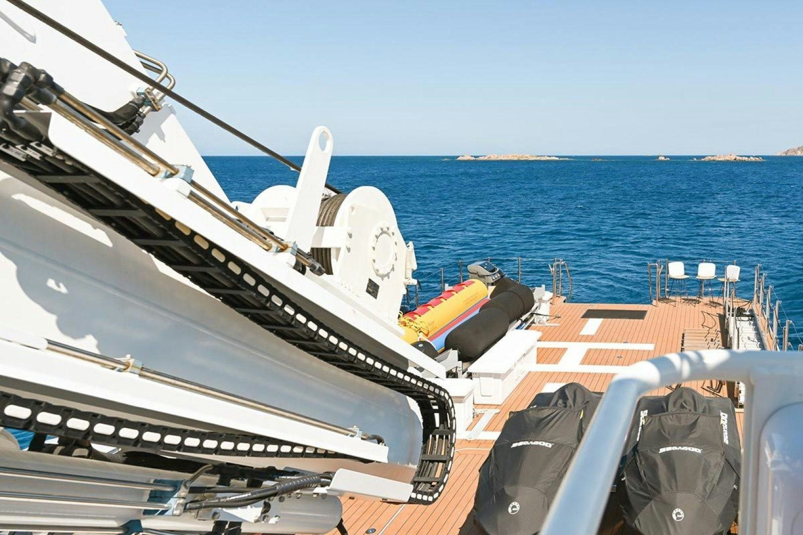 a boat on the water aboard BAD COMPANY SUPPORT Yacht for Charter