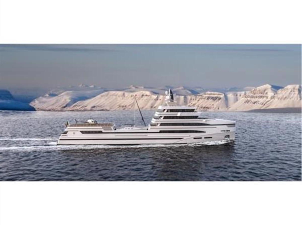 a boat on the water aboard 85M SPADOLINI HELIPAD EXPEDITION YACHT Yacht for Sale