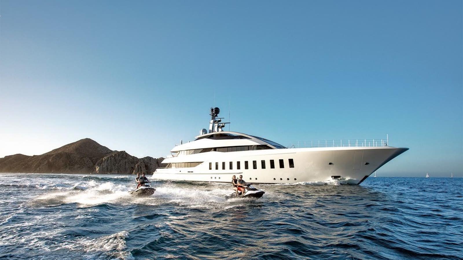 a boat on the water aboard HALO Yacht for Sale