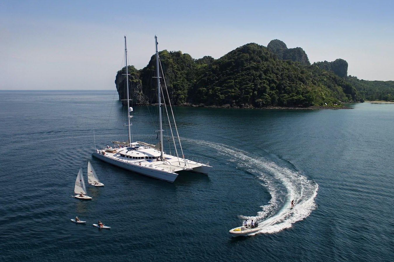 a boat sailing on the water aboard DOUCE FRANCE Yacht for Sale