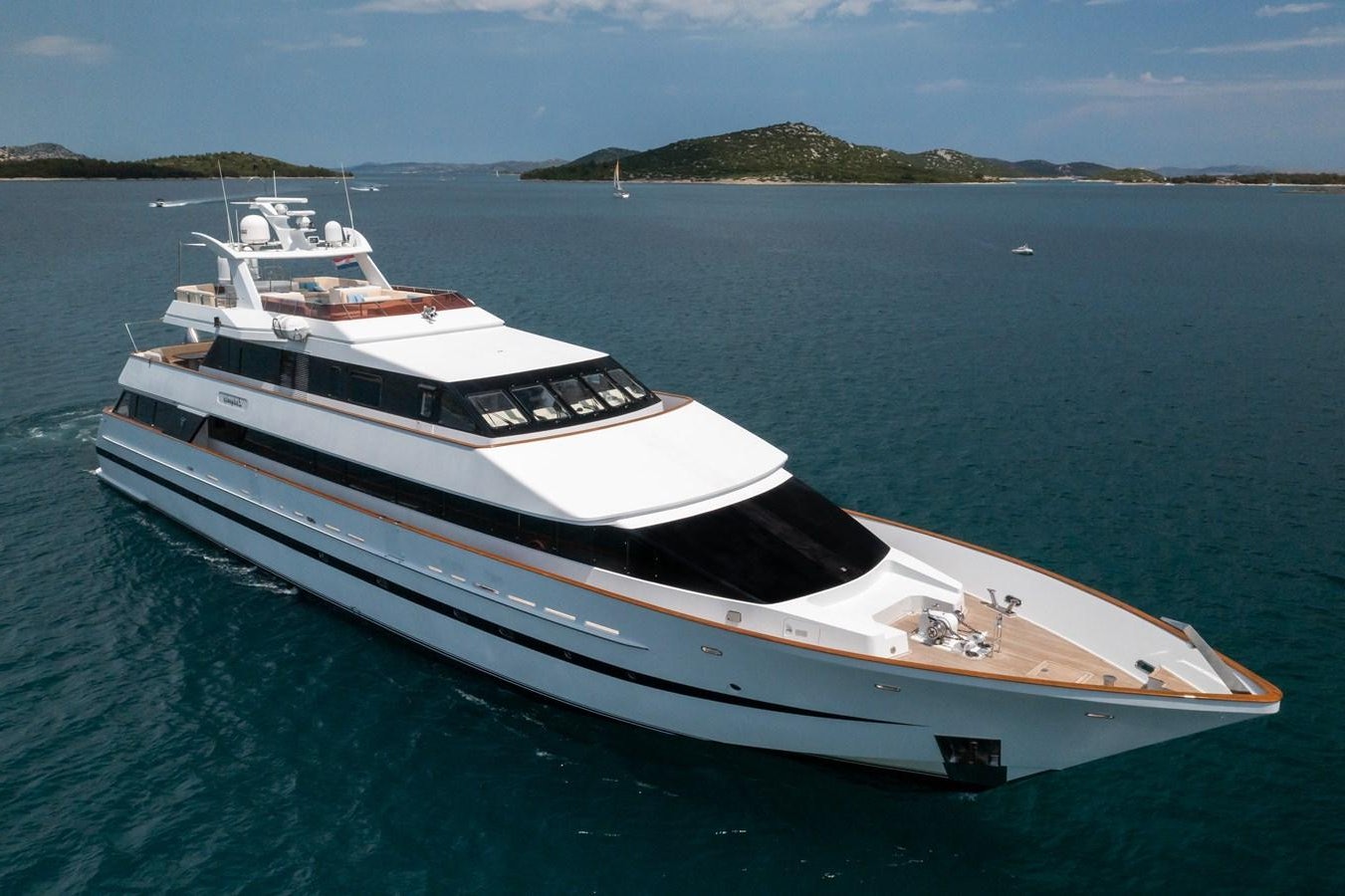 a boat on the water aboard LADYSHIP Yacht for Sale