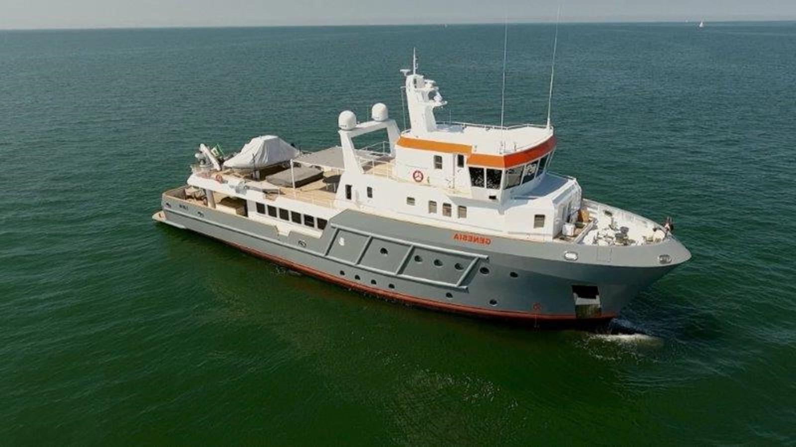 a boat in the water aboard OCEAN KING 130 Yacht for Sale