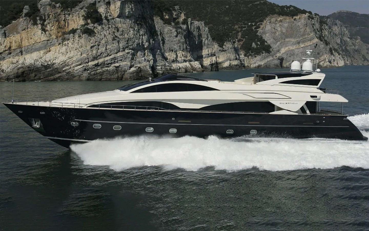 a boat on the water aboard BEYOND Yacht for Sale