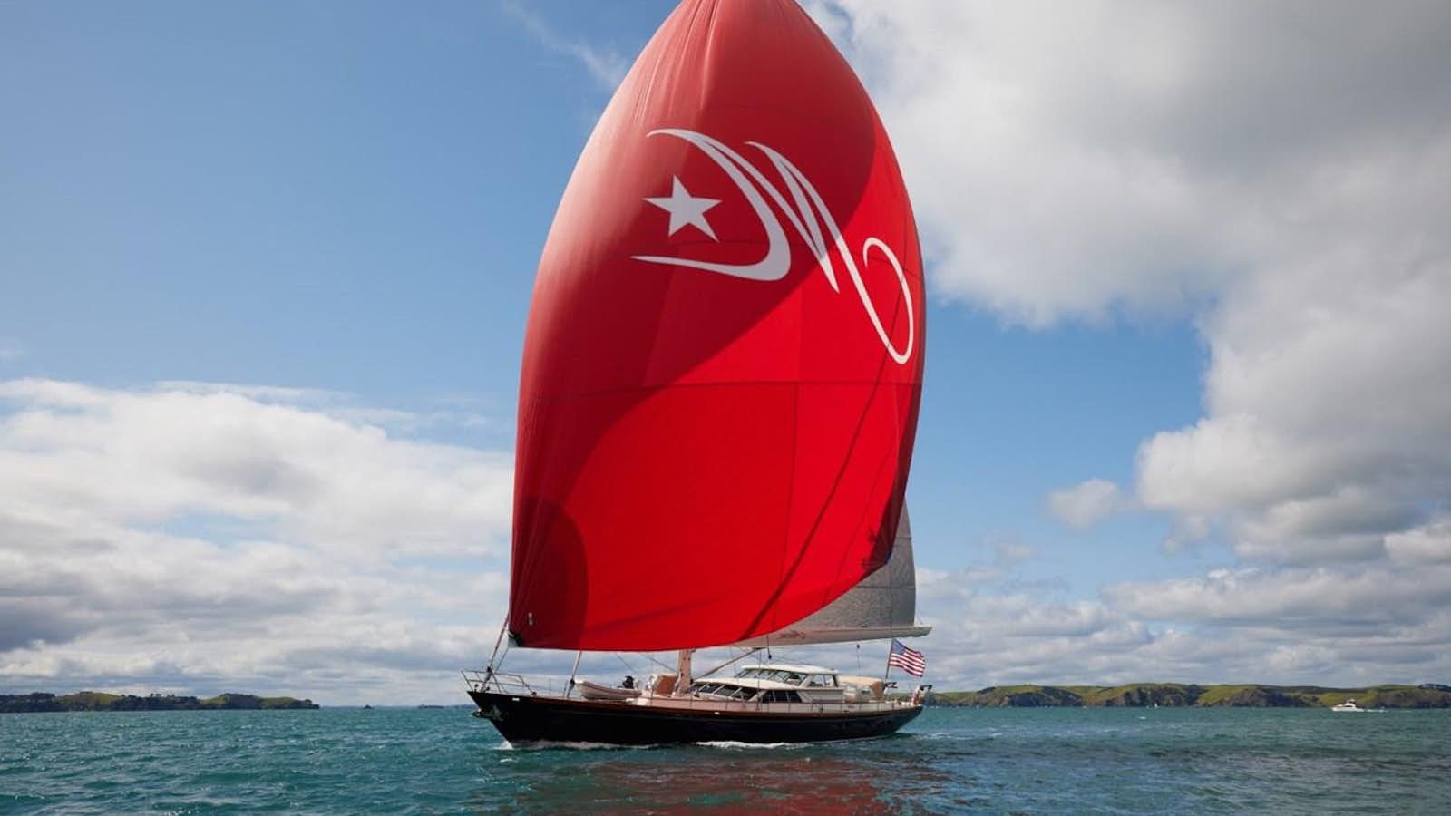 a sailboat in the water aboard MARAE Yacht for Sale