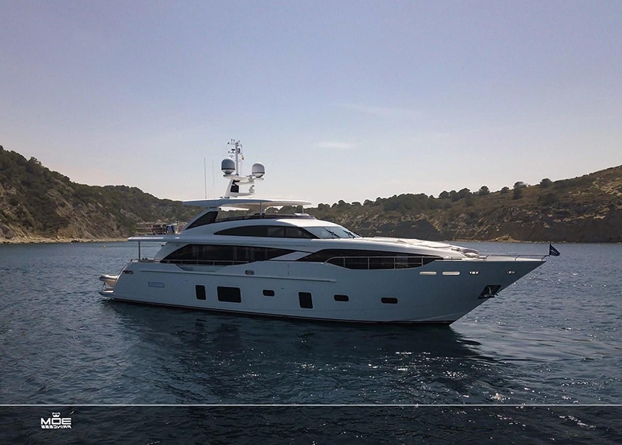 a yacht on the water aboard PRINCESS 30M Yacht for Sale