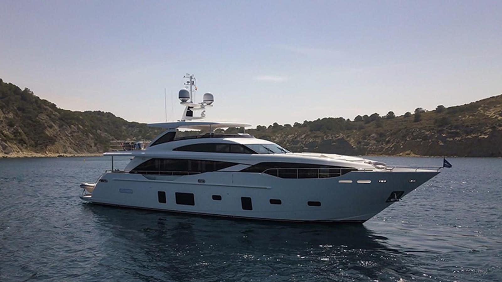 a yacht on the water aboard PRINCESS 30M Yacht for Sale