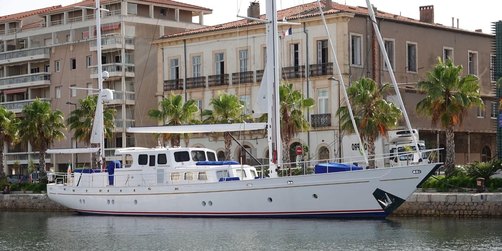 a boat on the water aboard TELSTAR VI Yacht for Sale