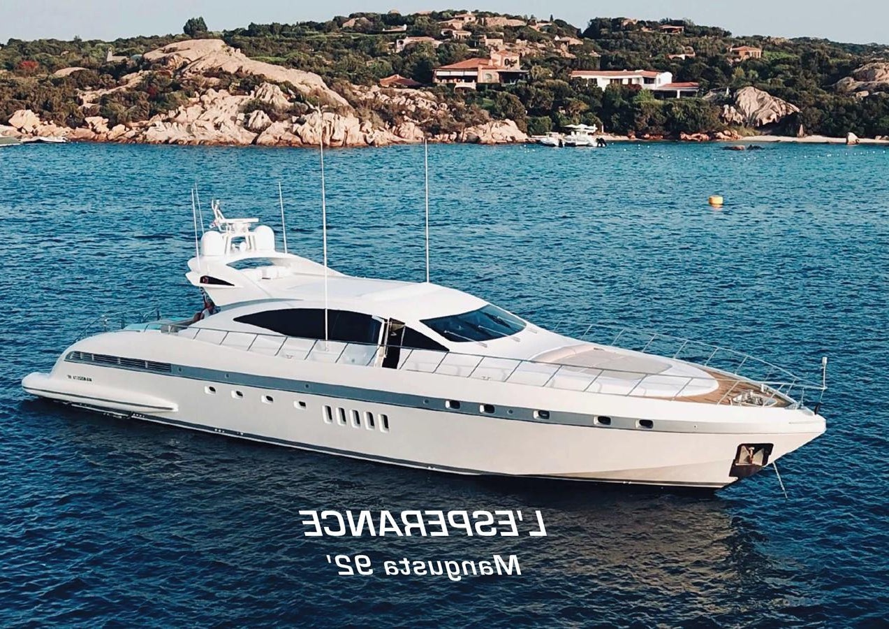 a white yacht in the water aboard L'ESPERANCE Yacht for Sale