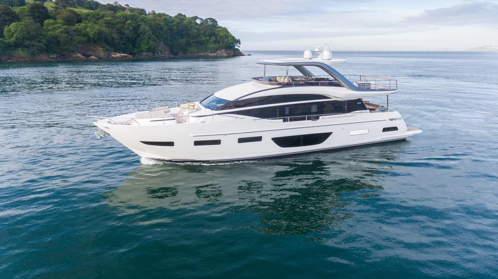 a white yacht in the water aboard PRINCESS 85MY 2019 Yacht for Sale