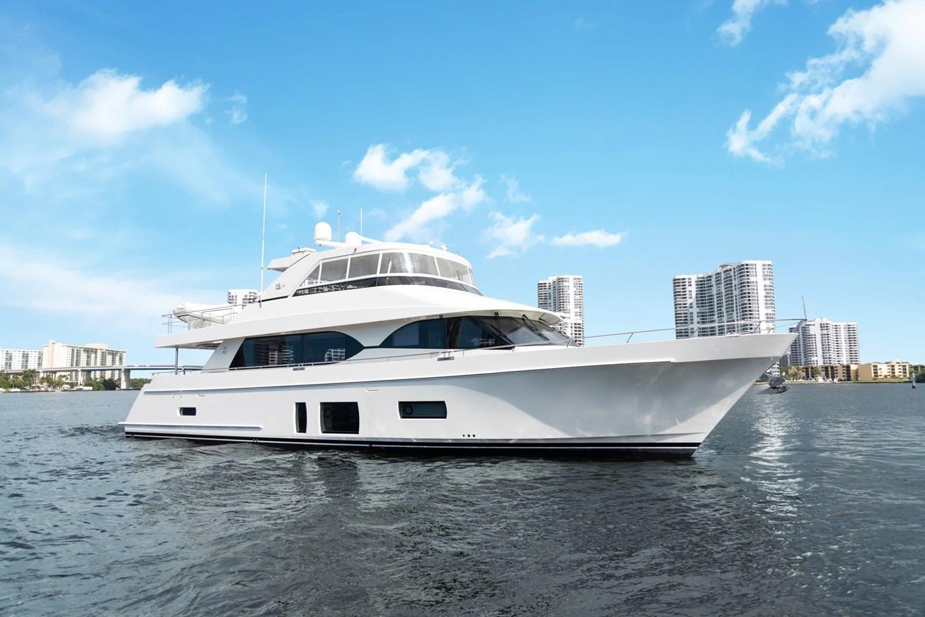 a white yacht in the water aboard OCEAN ROSE Yacht for Sale