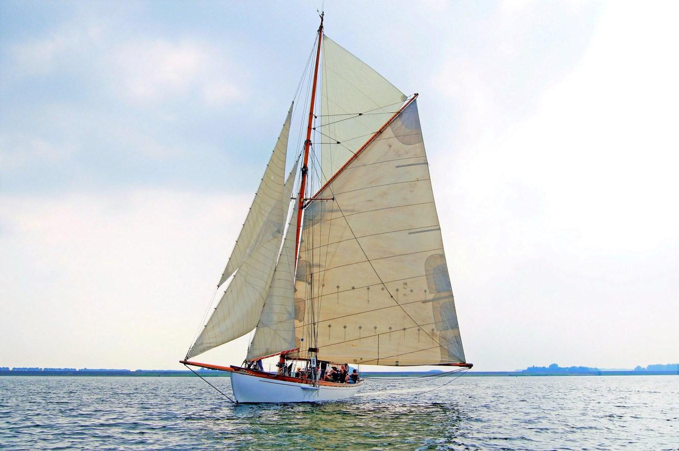a sailboat on the water aboard SKY Yacht for Sale