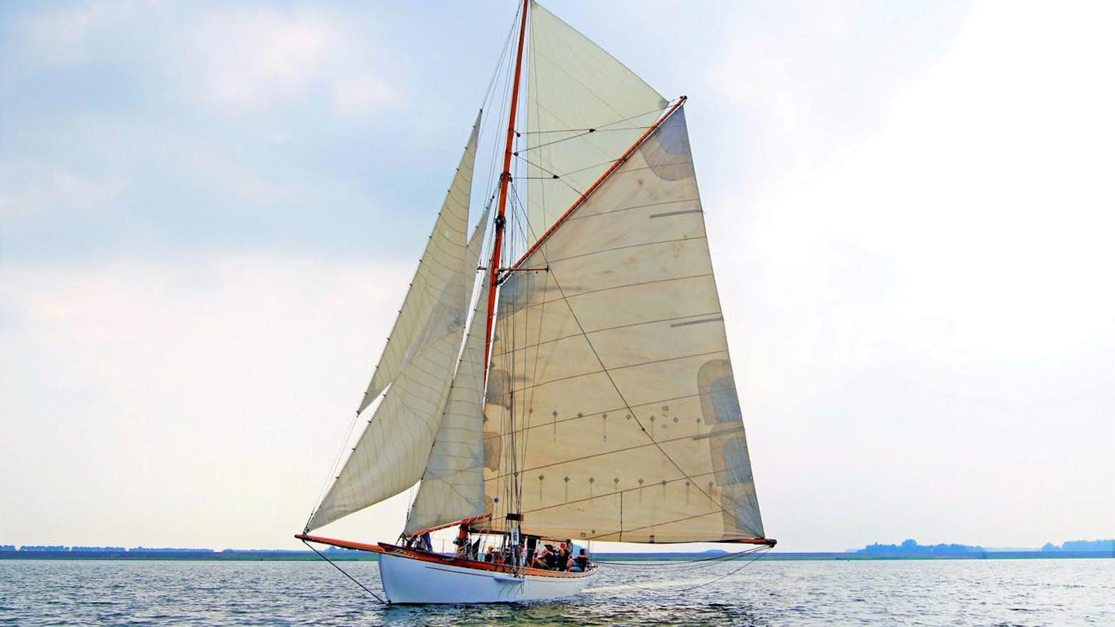 a sailboat on the water aboard SKY Yacht for Sale