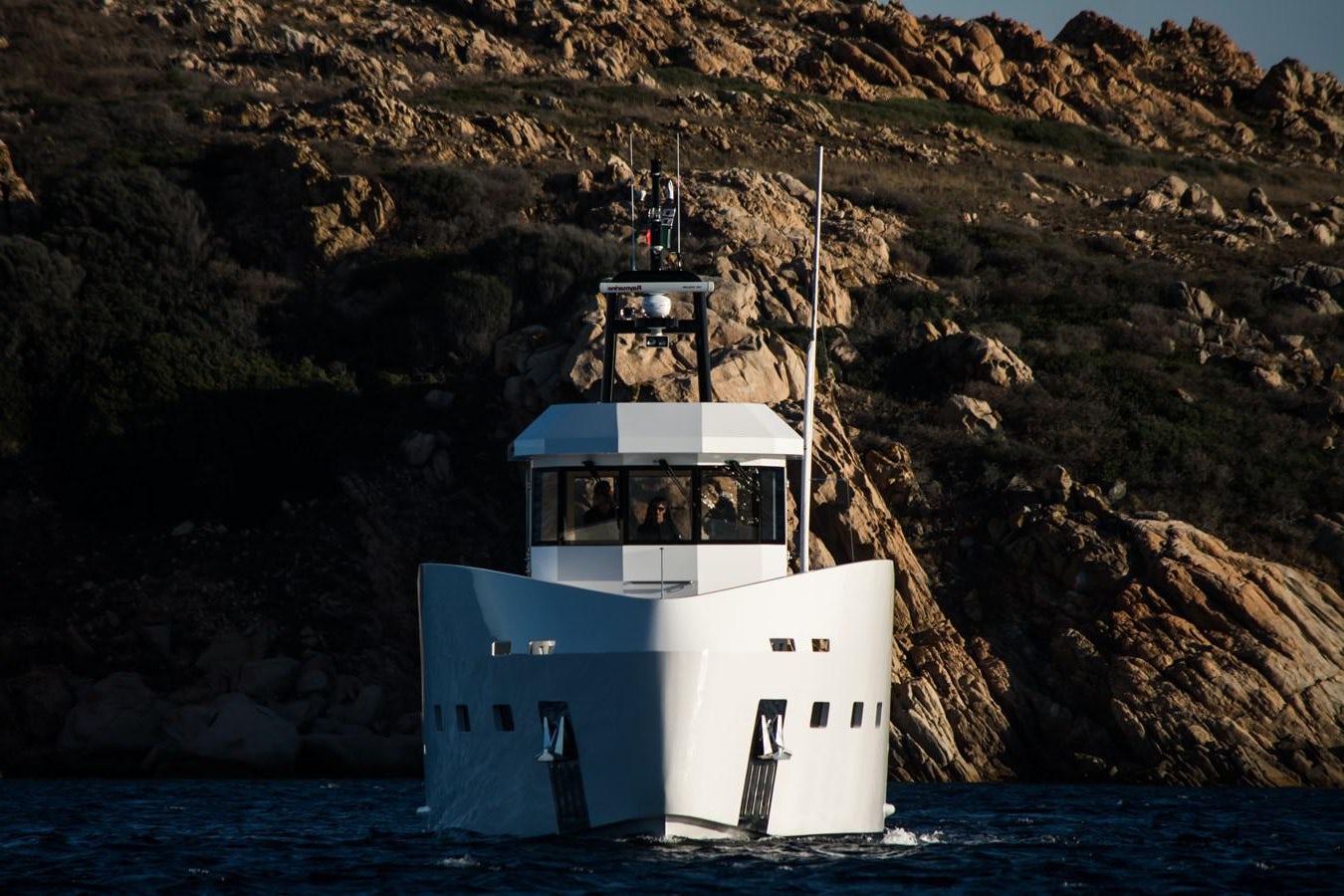 a small white boat in the water aboard YXT20 - SUPPORT VESSEL/YACHT EXTENDER Yacht for Sale