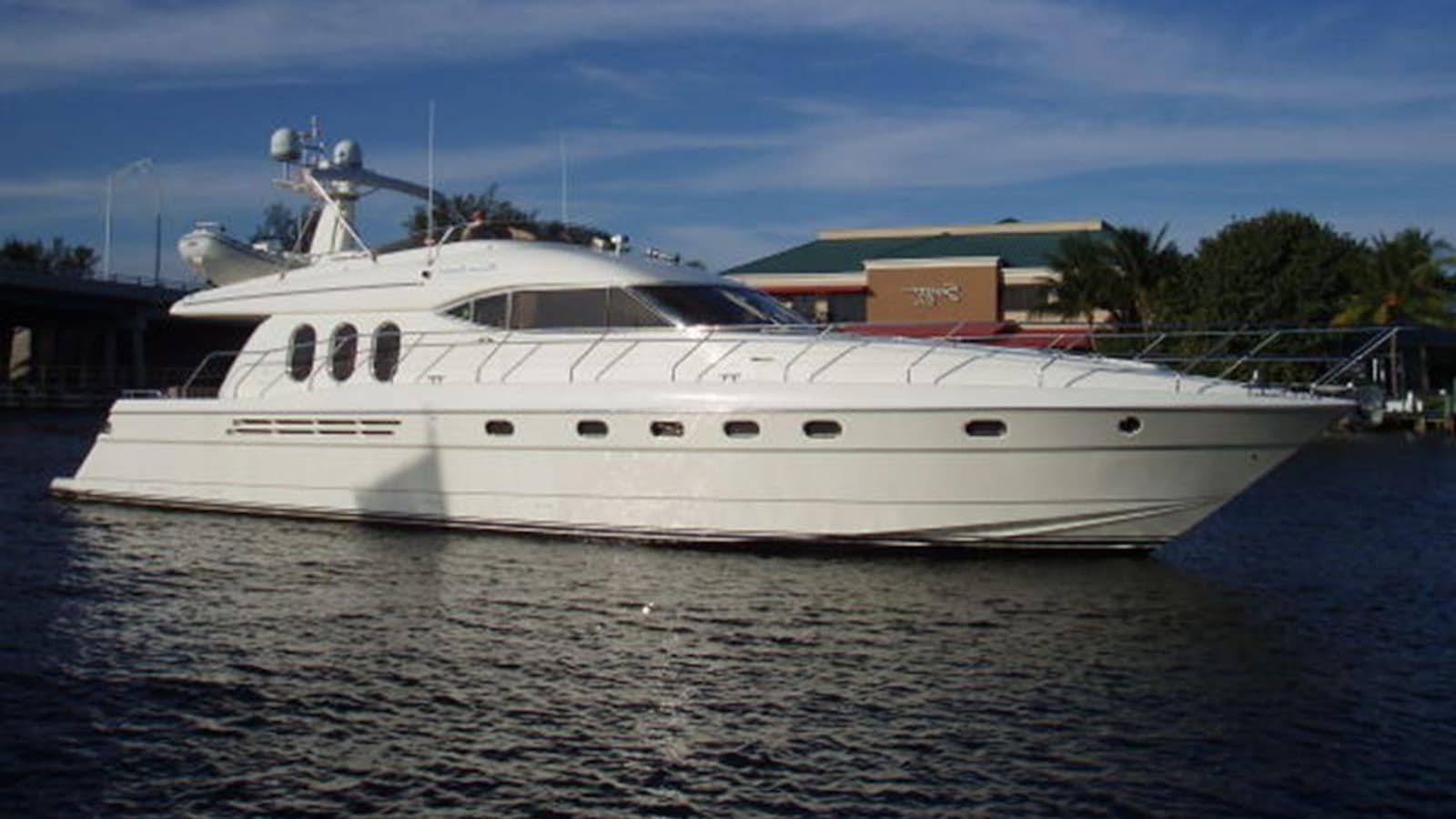 a white yacht in the water aboard FOREVER SUMMER Yacht for Sale