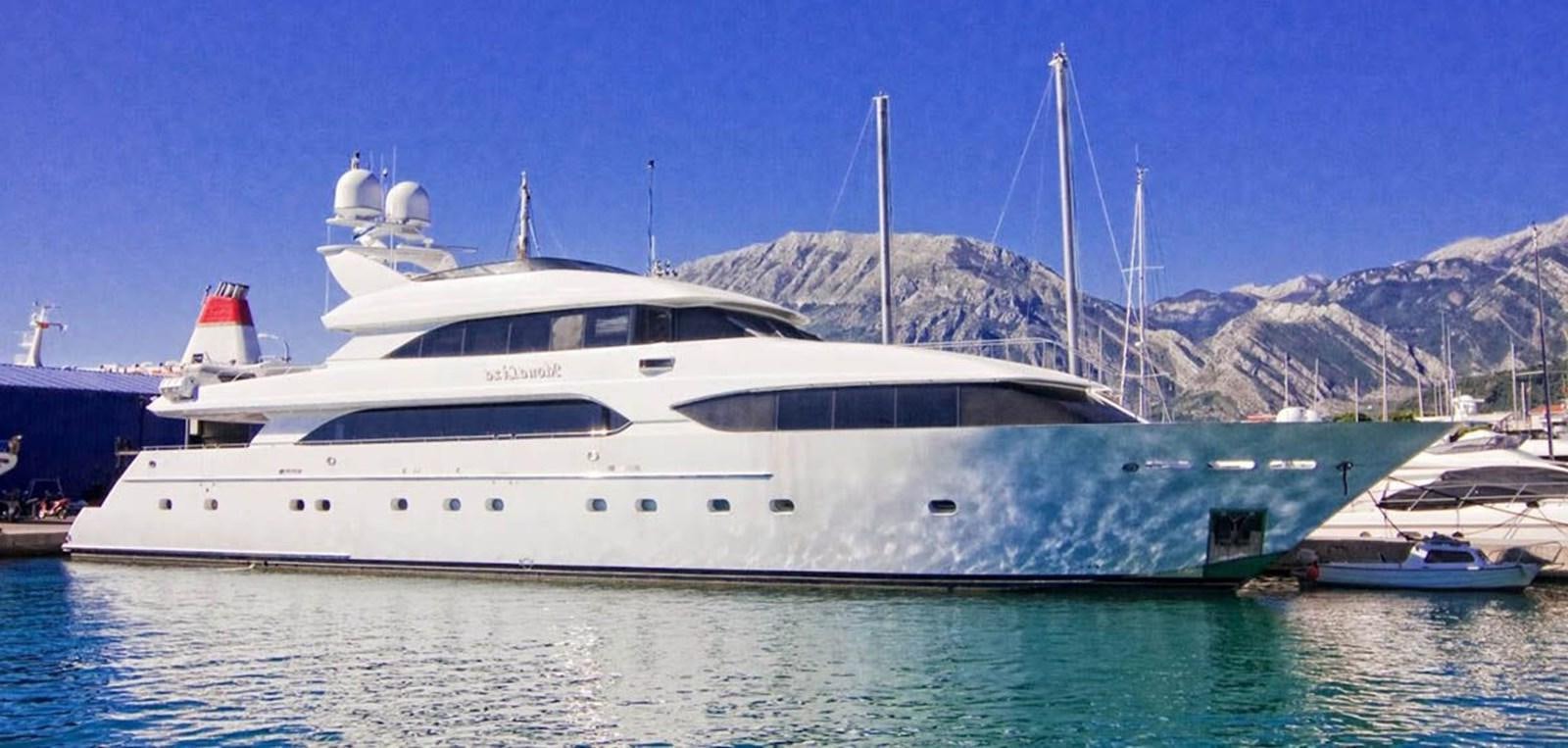 a boat in the water aboard MCY Yacht for Sale