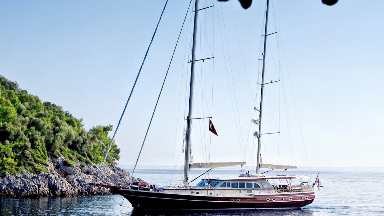 a boat in the water aboard DAIMA Yacht for Sale