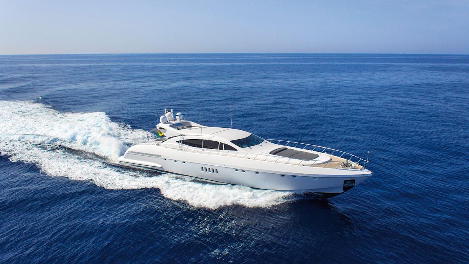 a white yacht on the water aboard LE MAGNIFIQUE Yacht for Sale