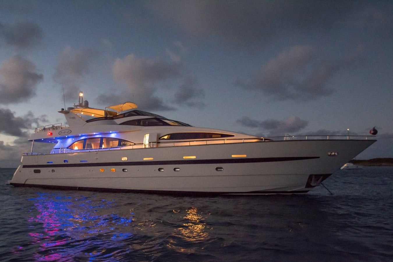 a white yacht on the water aboard NO NAME AZIMUT 100 JUMBO Yacht for Sale