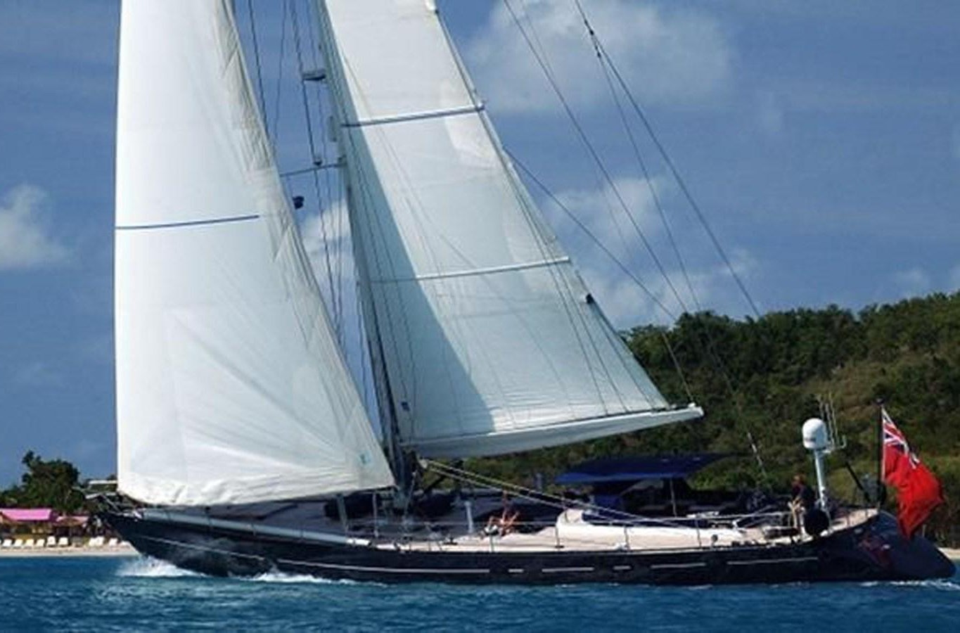 a sailboat on the water aboard DARK STAR OF LONDON Yacht for Sale
