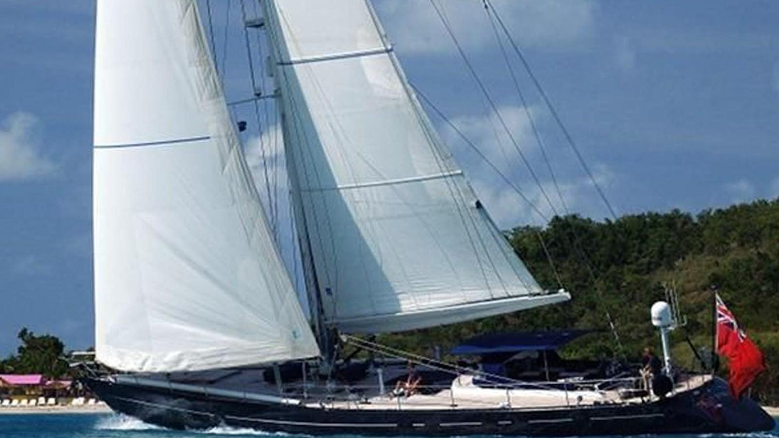 a sailboat on the water aboard DARK STAR OF LONDON Yacht for Sale