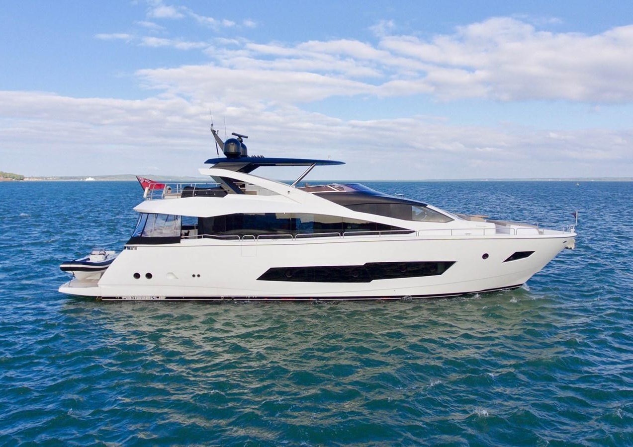 a boat in the water aboard HARD 8 Yacht for Sale