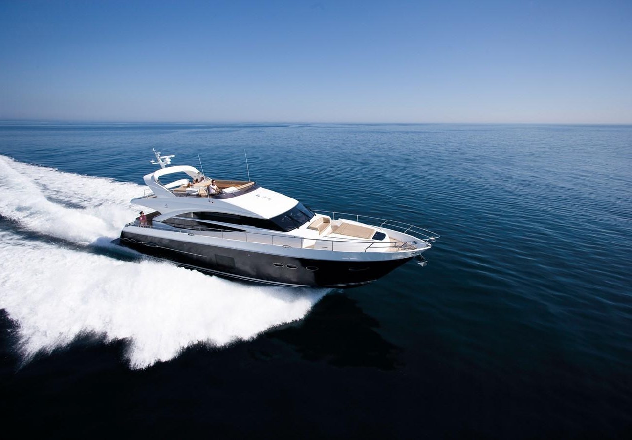 a boat on the water aboard PRINCESS 78 MY Yacht for Sale