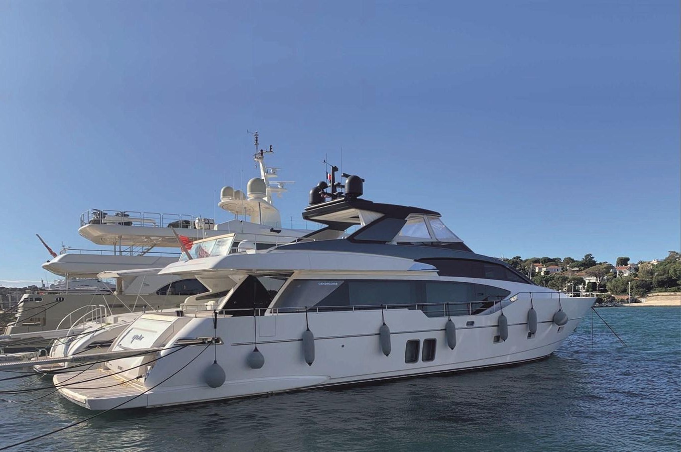 a large white yacht aboard TAIJI Yacht for Sale