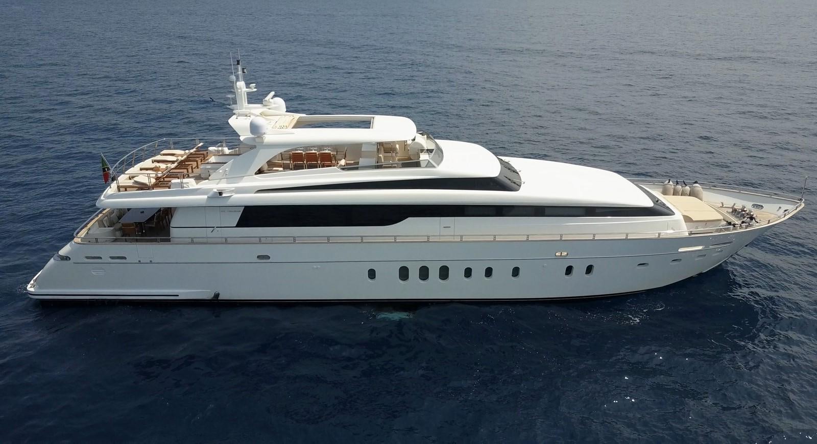 a white yacht on the water aboard PETRUS Yacht for Sale