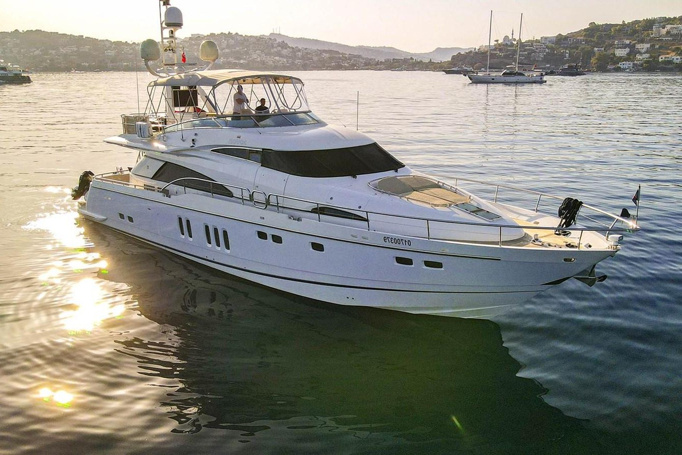 a boat on the water aboard SEVEN Yacht for Sale