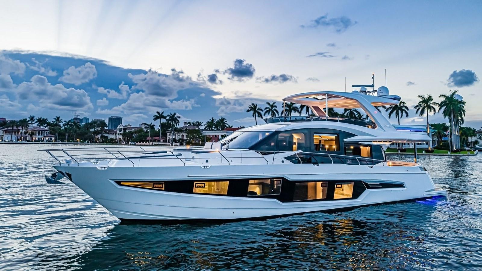 a boat on the water aboard GALEON 680 FLY Yacht for Sale