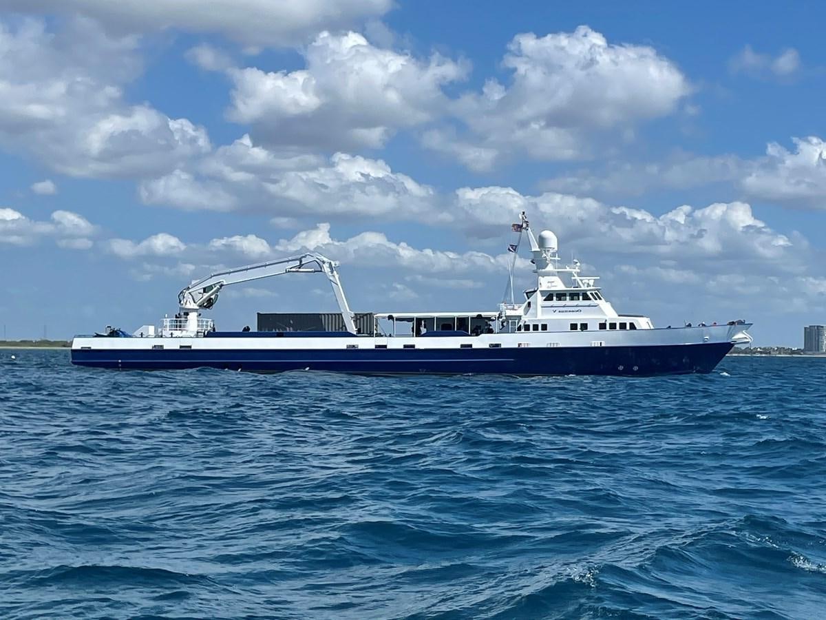 a boat in the water aboard OCEANUS V Yacht for Sale