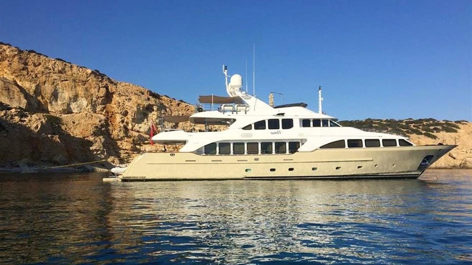 a boat in the water aboard VIRTUE Yacht for Sale