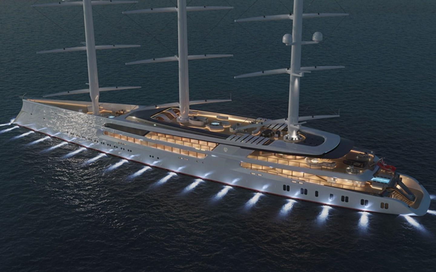 a space ship in the water aboard PROJECT SONATA Yacht for Sale