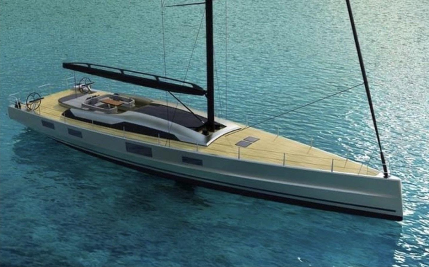 a white and black boat on water aboard 2023 MCCONAGHY MAKARA Yacht for Sale