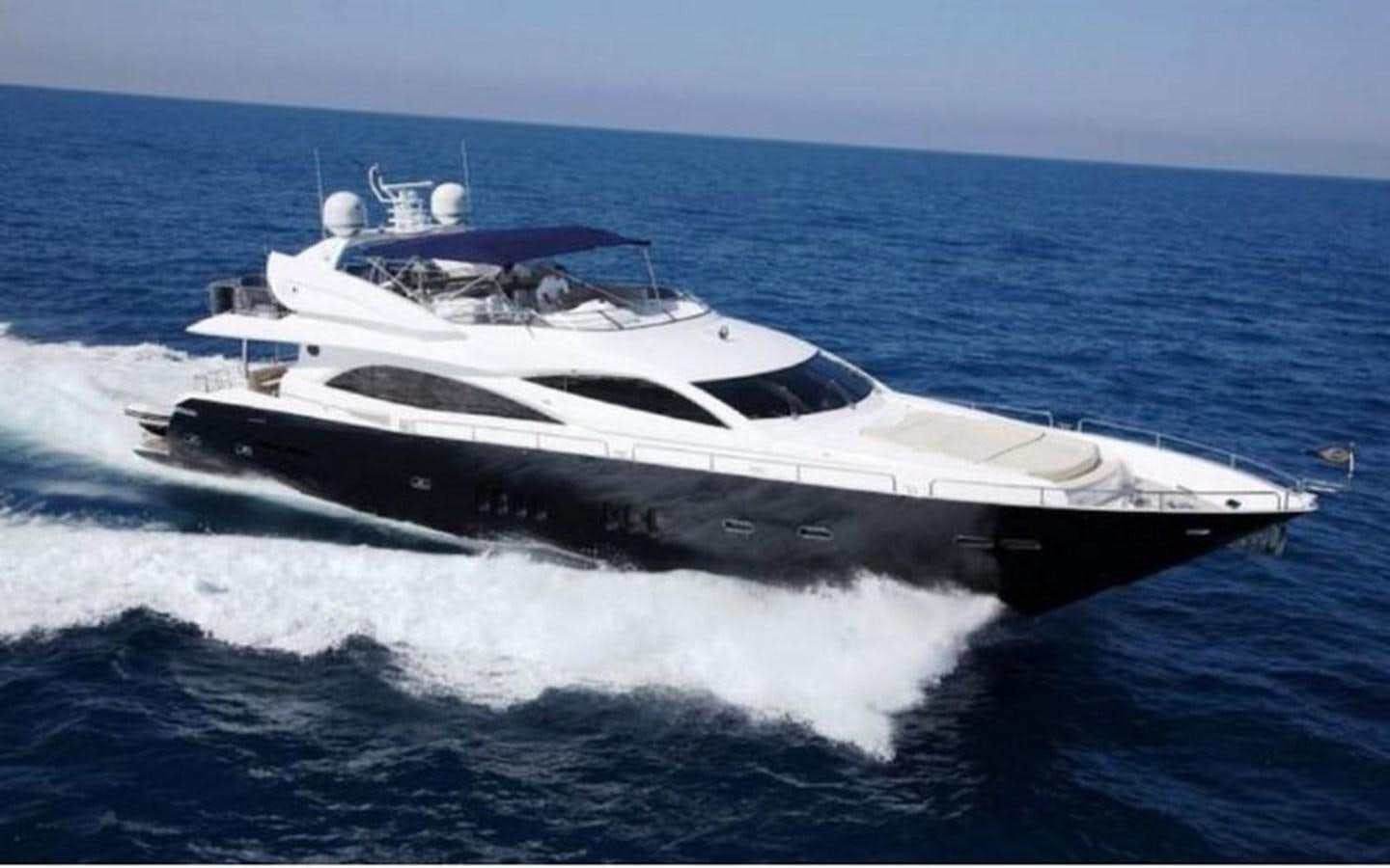 a white yacht on the water aboard MI ALMA Yacht for Sale